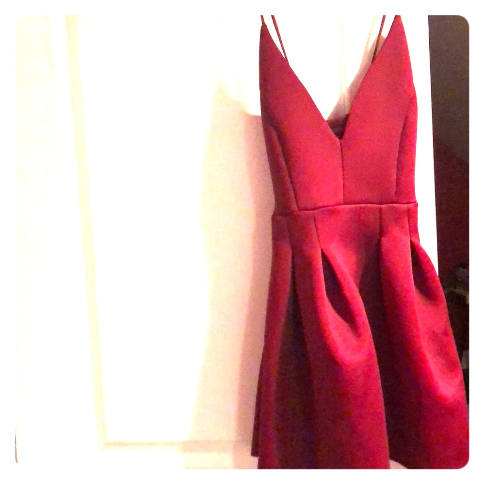 Burgundy Mini Dress